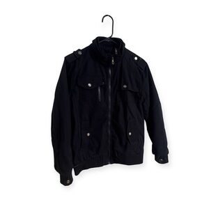Black Zip-Up Bomber Jacket!